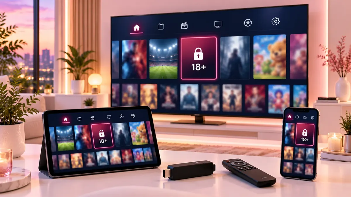 IPTV adulte sur Smart TV, Fire TV Stick, tablette et smartphone